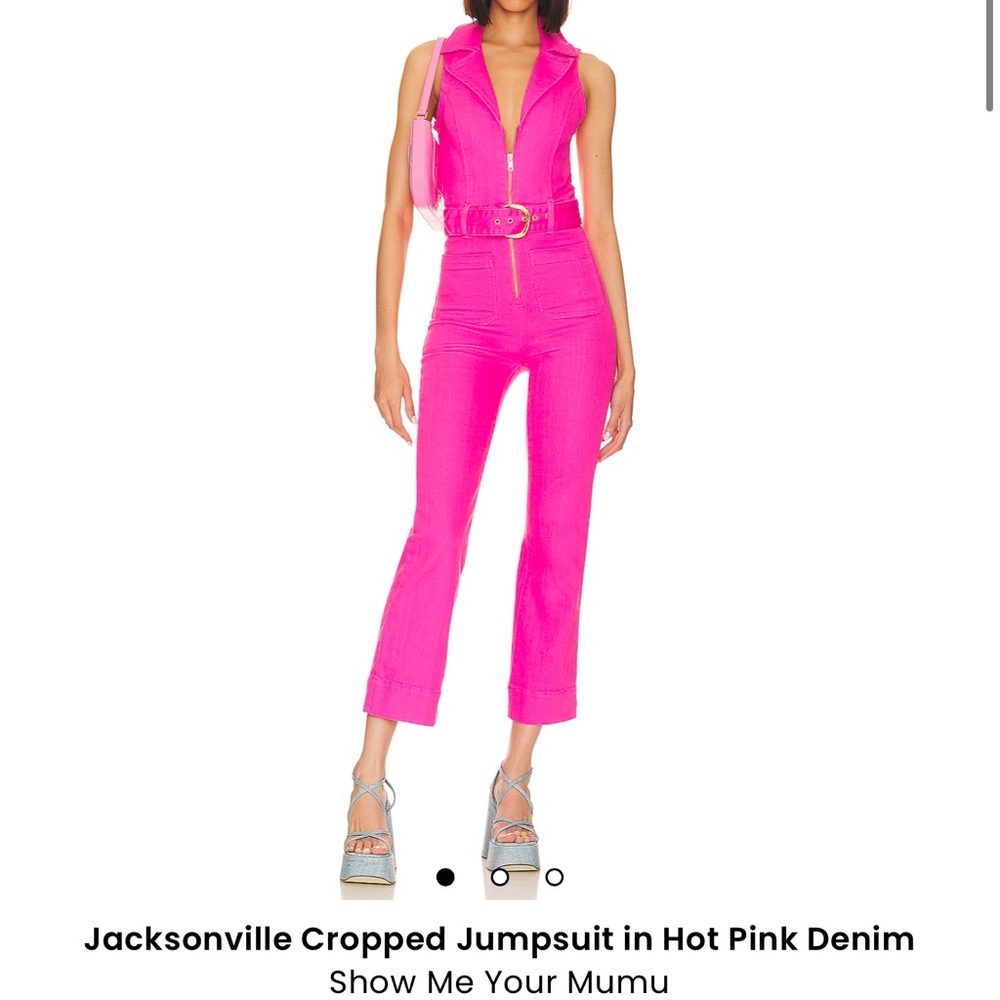Show Me Your Mumu Hot Pink Cropped Jacksonville Jumpsuit